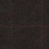 Tissu Holland and Sherry pour costume sur-mesure flanelle gris charbon à carreaux fenêtres craie rouge