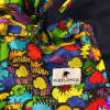 Intérieur de veste sur-mesure avec doublure au motif cartoons bulles de toutes les couleurs