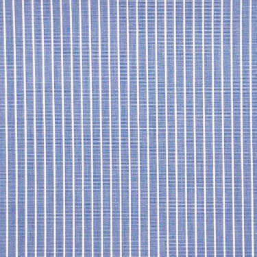 Tissu pour chemise sur-mesure popeline bleu rayé blanc