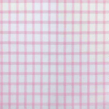 Tissu pour chemise sur-mesure twill blanc carreaux rose