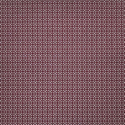 Tissu pour chemise sur-mesure popeline rouge bordeaux motif gris