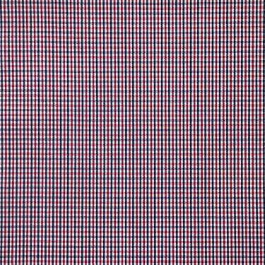 Tissu pour chemise sur-mesure popeline carreaux bleu marine et rouge