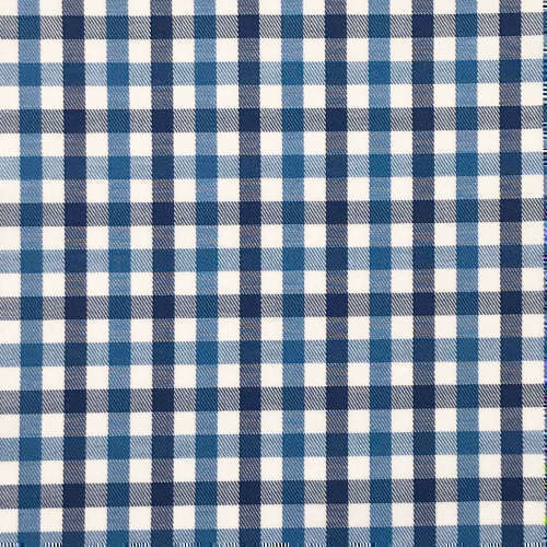 Tissu pour chemise sur-mesure twill blanc carreaux